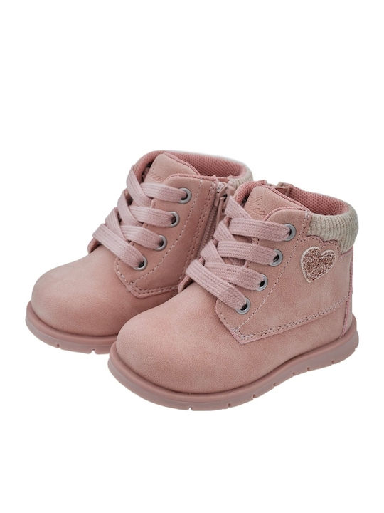 First Steps Kinderstiefeletten mit Reißverschluss Rosa