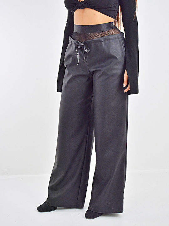 Damen Stoff Hose Schwarz