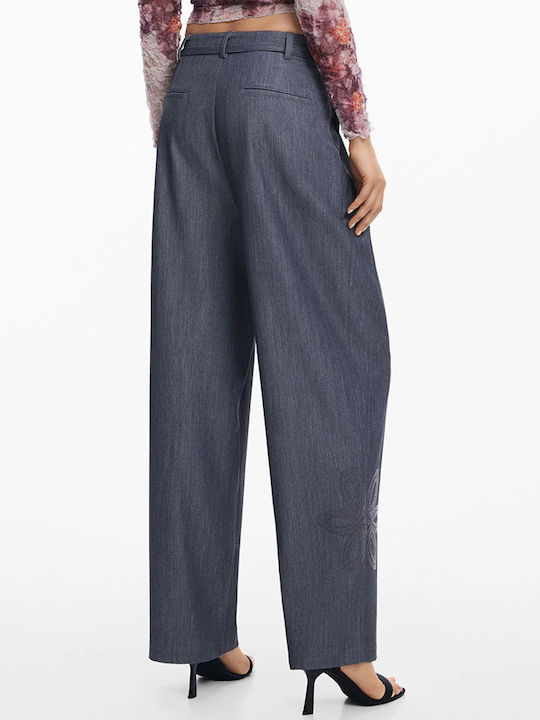 Desigual Femei Tesatura Pantaloni Glaciar Grey