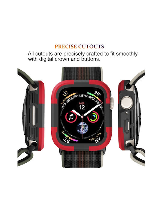 Carcasă de Silicon în culoarea Roșu pentru Apple Watch Series 8, Apple Watch Series 7