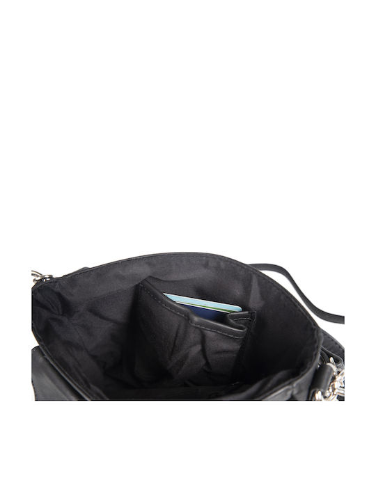 Leder Damentasche Schultertasche Schwarz