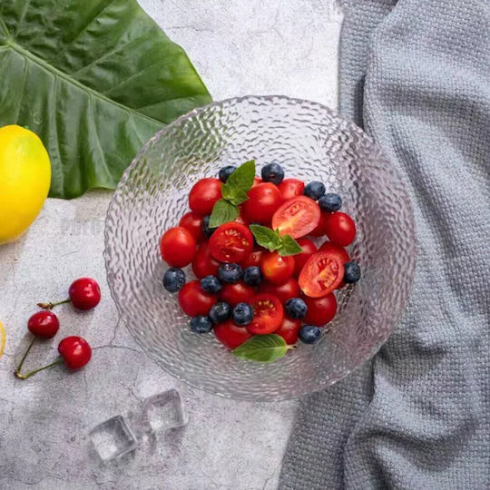 Елегантна Стъклена Купа Pufo Glassy Съд За Сервиране За Салата Плодове Бисквити 21 Х 11 См