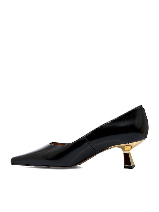 Leder Pumps Schwarz