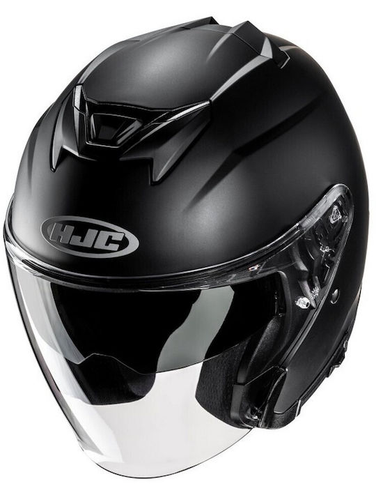 HJC i31 Black Matt Motorcycle Helmet Jet ECE 22.06 1500gr with Sunvisor