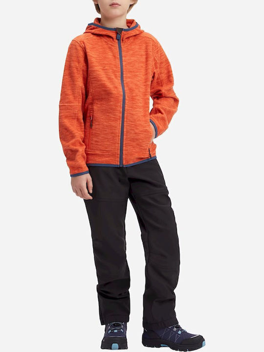 Kids Cardigan Fleece Orange Choco