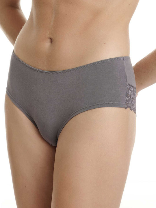 Walk Bamboo Women's Slip with Lace Gray