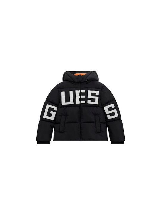 Guess Kids Casual Jacket with Hood Black