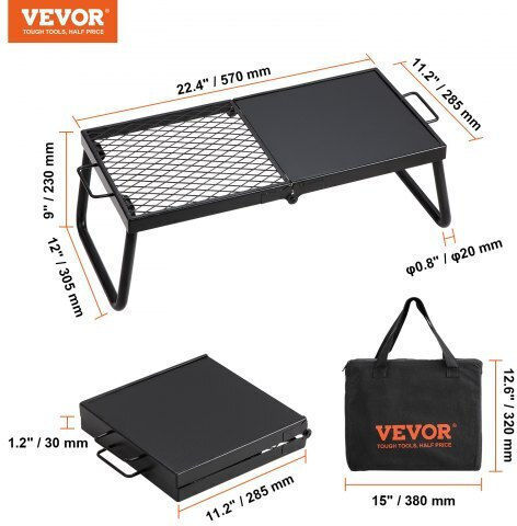 Vevor Grill for Camping 57x28.5x23cm