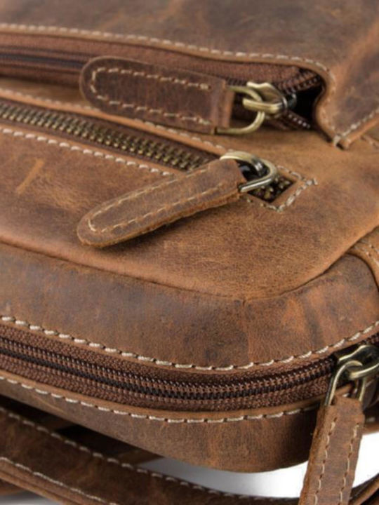 Leather Men's Bag Shoulder / Crossbody Tabac Brown