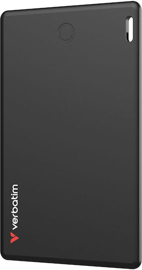 Verbatim Mein Finder Card Apple Find My Schwarz/Silber 2er Pack Wiederaufladbare Batterie