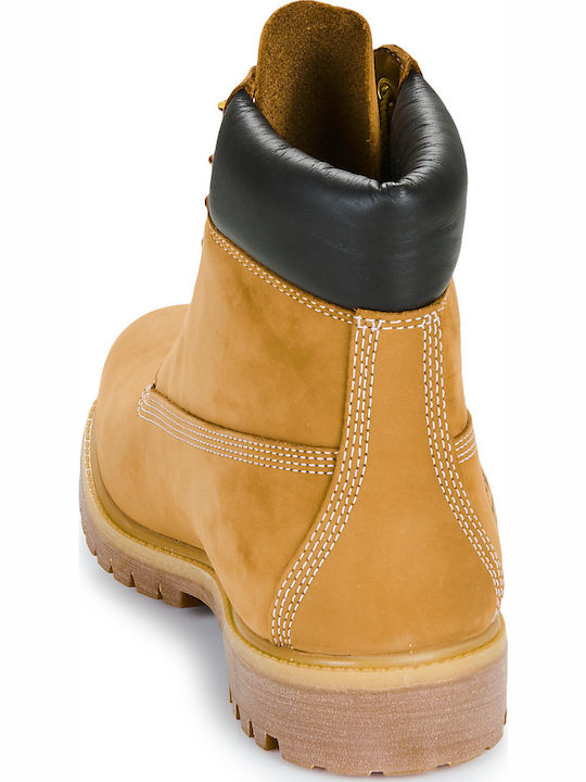 Premium 6 Inch Leather Yellow Combat Boots Waterproof