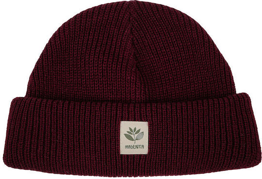 Beanie Unisex Beanie Knitted in Burgundy color