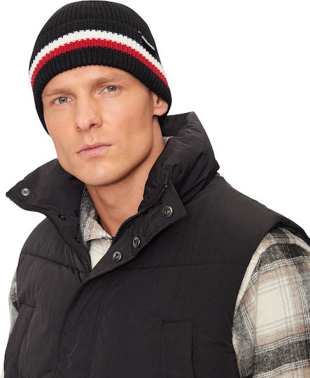 Beanie Ανδρικός Σκούφος Πλεκτός σε Μαύρο χρώμα