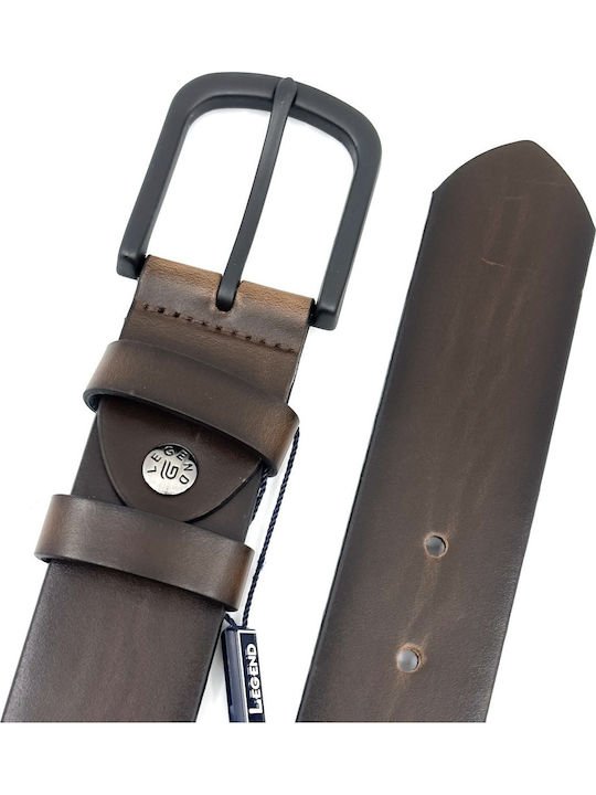 Wide Men's Belt Brown