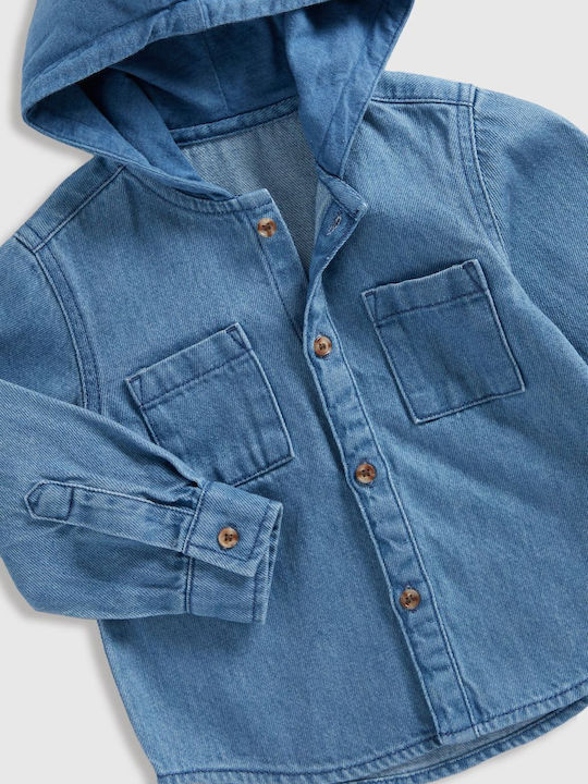 Kids Shirt Long Sleeve Denim Blue