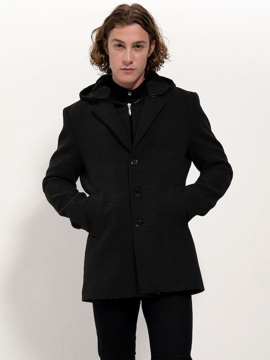 Herren Mantel Schwarz