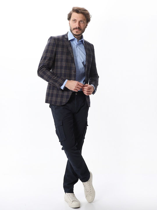 Men's Suit Jacket Slim Fit Blue