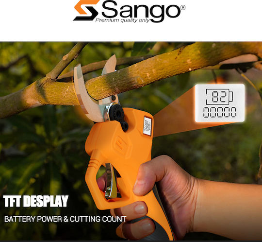 Sango Pruning Shears Battery Brushless 20V 2x2Ah with Maximum Cutting Diameter 40mm