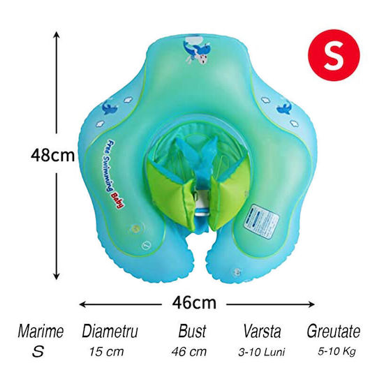 Baby Kinder Schwimmtrainer mit Länge 46cm für 10 Jahre und älter Hellblau