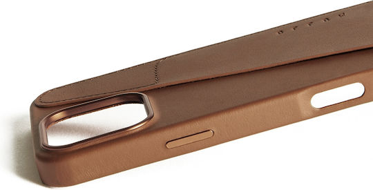 Mujjo Back Cover Δερμάτινο 1mm Καφέ (iPhone 16 Pro Max)