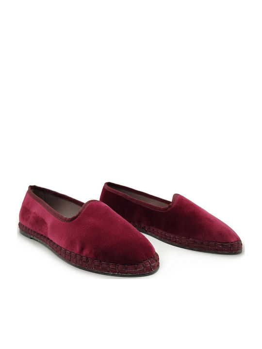 Pantofi balerini pentru femei in Burgundy Culori