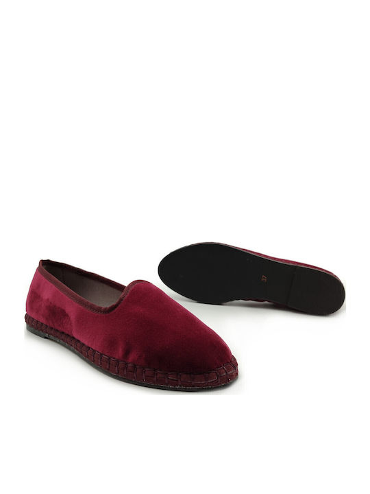 Pantofi balerini pentru femei in Burgundy Culori