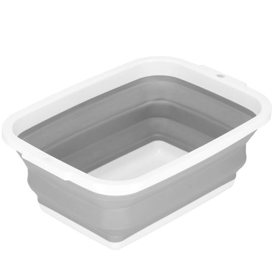 Folding Basin Rectangular 40x29x15cm. Capacity 8.5lt White