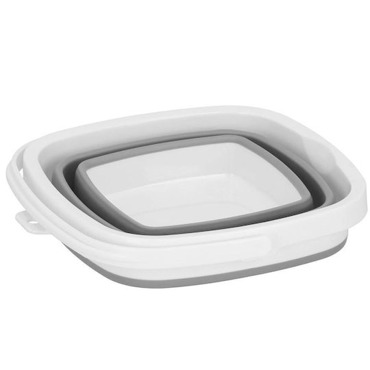 Pliere Lavoar Pătrat 24x19x14cm. Capacitate 5lt Alb