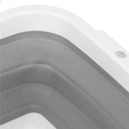 Folding Basin Rectangular 40x29x15cm. Capacity 8.5lt White