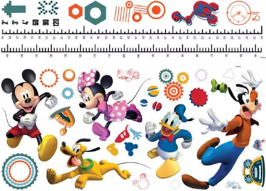 RoomMates Decor Kids Growth Height Chart Wall Sticker Mickey And Friends Multicolour
