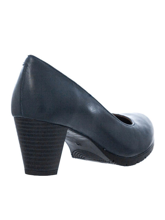 Leder Pumps Blau