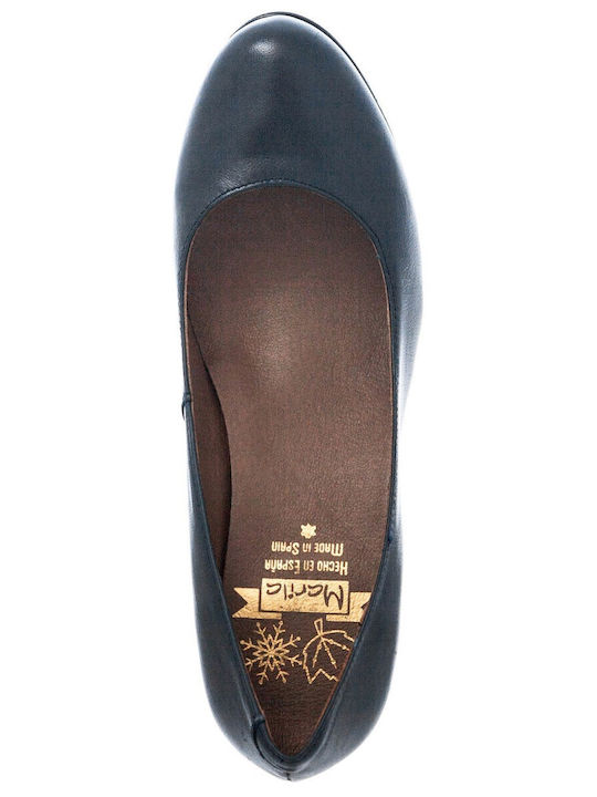 Leder Pumps Blau