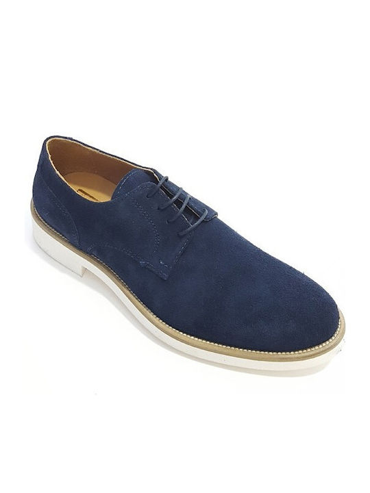 Yes London Men's Leather Casual Shoes Blue