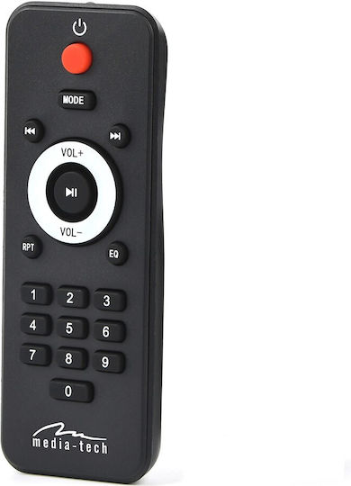 Media-Tech Karaoke Lautsprecher mit Kabelgebundenem Mikrofon und Lichteffekten Audio Bt Funbox Keg Pro Schwarz