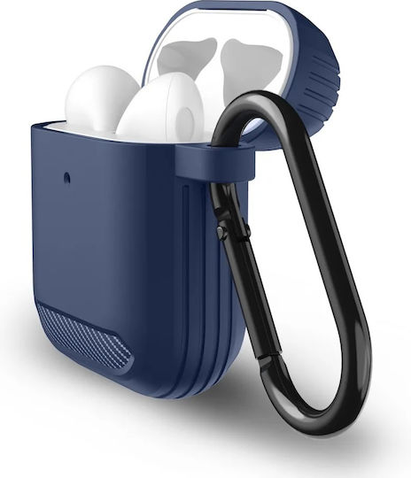 Techsuit Carbon Θήκη Σιλικόνης σε Ροζ χρώμα για Apple AirPods 1 / AirPods 2