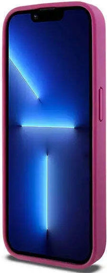 Dkny Pu Leather Repeat Pattern Stack Logo Magsafe Case Iphone 15 Pro Pink