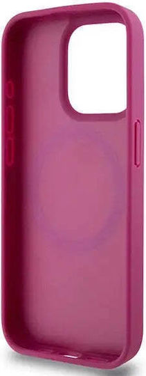 Dkny Pu Leather Repeat Pattern Stack Logo Magsafe Case Iphone 15 Pro Pink