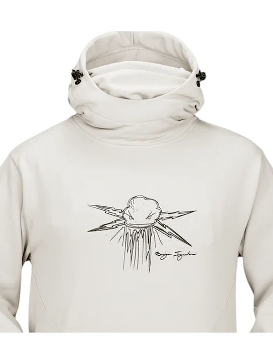 Hydro Riding Sweatshirt Fleece with Hood Stone