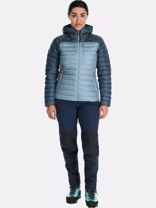 Microlight Alpine Women's Short Puffer Jacket for Winter Orion Blue