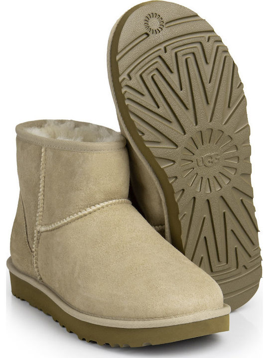 Classic Mini II Suede Women's Ankle Boots Sand