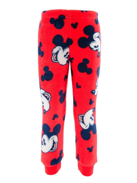 Superheroes Παιδική Πιτζάμα Χειμωνιάτικη Fleece Red Mickey