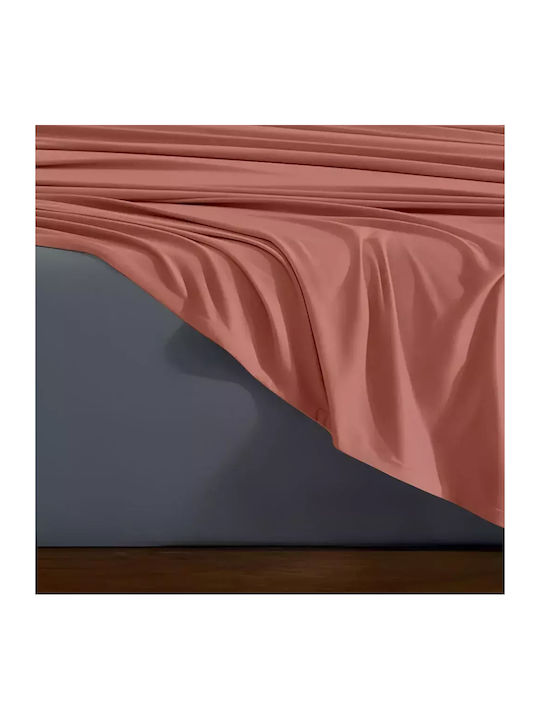 Lino Home Sheet Sets Queen 240x260cm. Doble Coral-grey 4pcs