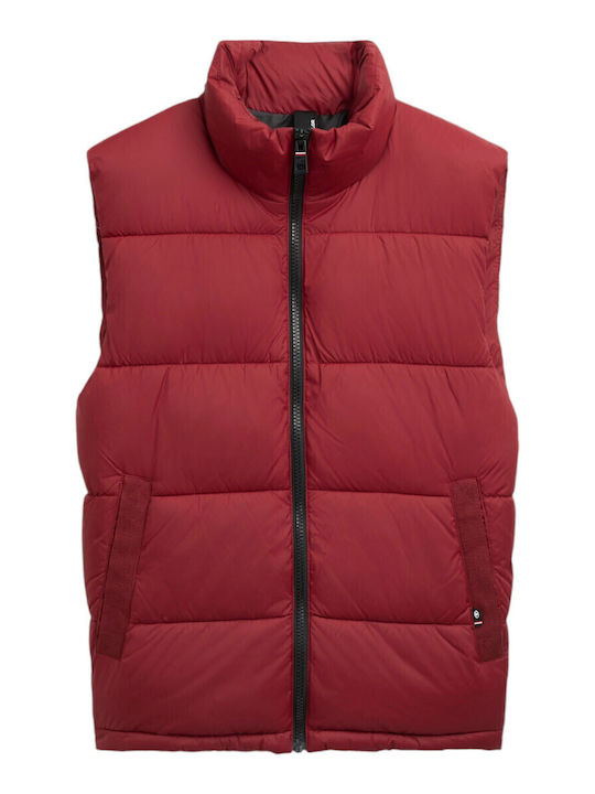 Sleeveless Jacket Puffer Red