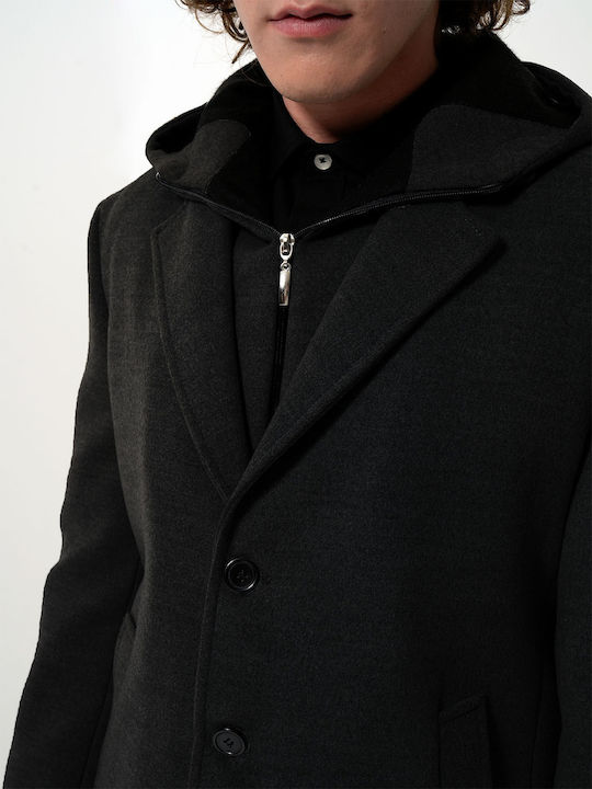 Herren Mantel Schwarz
