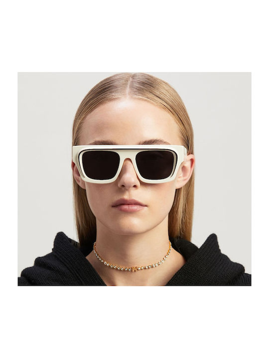 Palm Angels Unisex Γυαλιά Ηλίου με Λευκό Κοκκάλινο Σκελετό και Γκρι Φακό