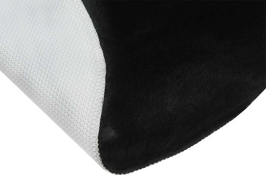 Newplan Puffy Set Modern Schlafzimmer-Teppichsets Synthetisch,Polyester/Cotton/Leather Black 5-41-PF-T-FC9BLACK 3Stück
