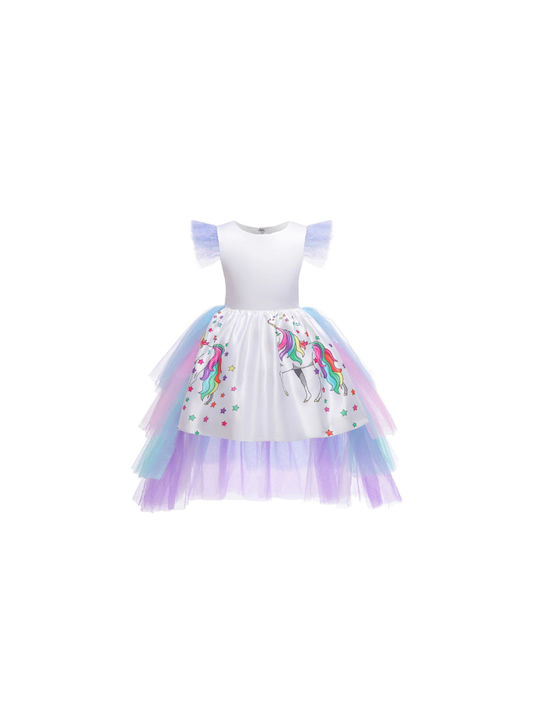 Costum Unicorn Kidmania cu Trenă Detașabilă pentru Fete Costum Unicorn Kidmania cu Trenă Detașabilă pentru Fete