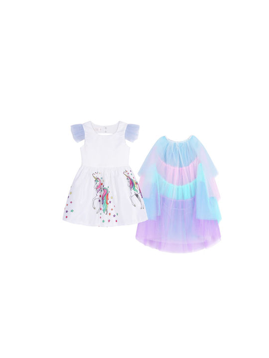 Costum Unicorn Kidmania cu Trenă Detașabilă pentru Fete