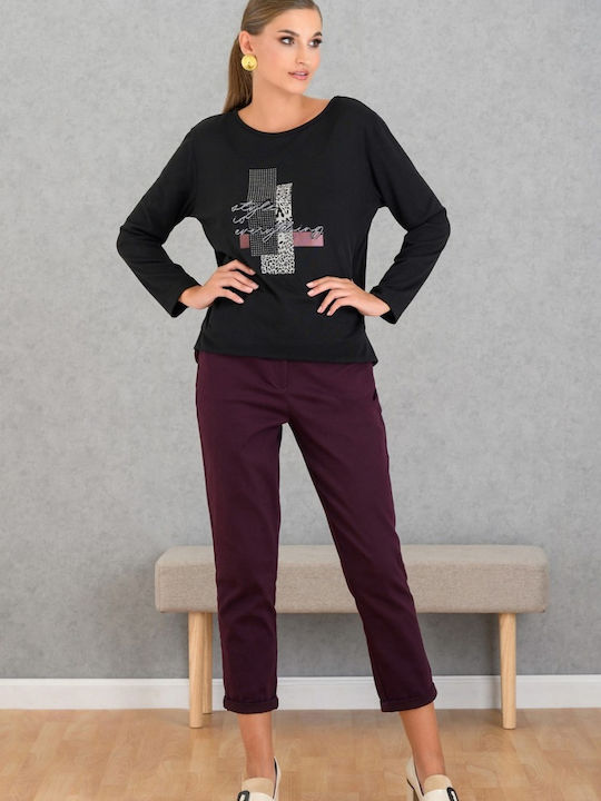 Women's Blouse Long Sleeve Black
