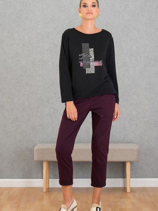Women's Blouse Long Sleeve Black